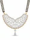 Stylish Lab Grown Diamond MangalSutra black bead chain With Diamond Pendant