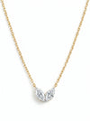 Leaf Marquise Shape Lab Grown Diamond Pendant With Chain