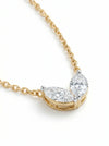 Leaf Marquise Shape Lab Grown Diamond Pendant With Chain