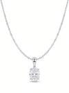 Starlit Glow Oval Shape Lab Grown Diamond Pendant With Chain