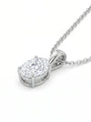 Starlit Glow Oval Shape Lab Grown Diamond Pendant With Chain
