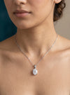 Starlit Glow Oval Shape Lab Grown Diamond Pendant With Chain