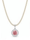 Blush Radiance Halo Lab Grown Diamond Only Pendant
