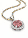 Blush Radiance Halo Lab Grown Diamond Only Pendant