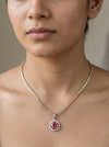 Blush Radiance Halo Lab Grown Diamond Only Pendant