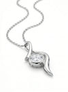 S Curve 1 ct Solitaire Lab Grown Diamond Pendant With Chain