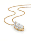 Marquise Cut Lab Diamond Pendant With Chain