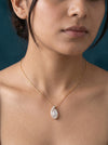 Marquise Cut Lab Diamond Pendant With Chain
