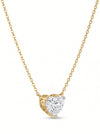 Flawless Sparkle Heart Shape Lab Grown diamond Chain Pendant