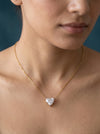 Flawless Sparkle Heart Shape Lab Grown diamond Chain Pendant