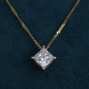 Princess Cut Lab Grown Diamond Solitaire Pendant | Minimalist Jewelry