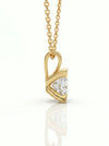 1.35 CT D VVS2 IGI Round Shape Solitaire Italian Style Lab Diamond Only Pendant