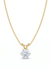 3 ct F VS1 Round Double Bail Lab Grown Diamond Pendant Only