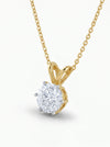 3 ct F VS1 Round Double Bail Lab Grown Diamond Pendant Only