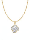 1.76 carat Solitaire Flower Design Gold Pendant with Lab Grown Diamonds