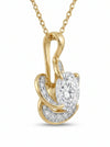 1.76 carat Solitaire Flower Design Gold Pendant with Lab Grown Diamonds