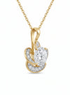 1.76 carat Solitaire Flower Design Gold Pendant with Lab Grown Diamonds