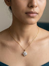 1.76 carat Solitaire Flower Design Gold Pendant with Lab Grown Diamonds