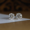 Beautiful Solitaire Lab Grown Diamond Stud-18KT Yellow Gold