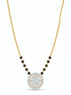 Beautiful Round Cut Lab Grown Diamond Halo Mangal Sutra