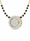 Beautiful Round Cut Lab Grown Diamond Halo Mangal Sutra