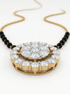 Beautiful Round Cut Lab Grown Diamond Halo Mangal Sutra