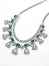 Emerald Two Layers Lab Diamond Necklace