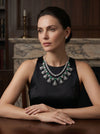 Emerald Two Layers Lab Diamond Necklace