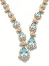Pearl and Diamond Necklace with Emerald Accents