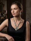 Pearl and Diamond Necklace with Emerald Accents