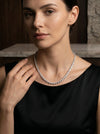 Pear Shape Lab Grown Diamond Tennis Necklace