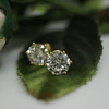 Solitaire Round Brilliant Cut CVD Diamond Ear Studs