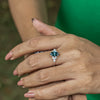 Marquise Cut Lab Grown Diamond Ring with Leaf Accent Design | Unique Engagement Ring