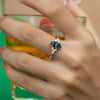 Marquise Cut Lab Grown Diamond Ring with Leaf Accent Design | Unique Engagement Ring