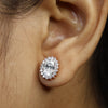 Oval Shape Lab Grown Diamond Earrings