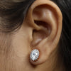 Oval Shape Lab Grown Diamond Earrings