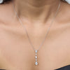 Graceful Cascade Lab Grown Diamond Pendant Set