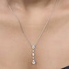 Graceful Cascade Lab Grown Diamond Pendant Set
