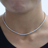 0.05 Carat Each Lab-Grown Diamond Tennis Necklace – Elegant Gold Design