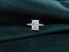 CVD Solitaire Radiant Cut Diamond Stud Ring-18kt yellow gold