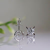 0.90 carat Each Italian Style Lab Made Diamond Earstud