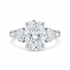 Brilliant 6 Carat Oval Cut Lab Diamond Engagement Ring