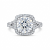 Solitaire lab grown diamond wedding ring