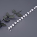 Our Beautiful Heart Shaped Diamond Bracelet In 18k White Gold 