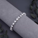 Our Beautiful Heart Shaped Diamond Bracelet In 18k White Gold 