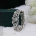 3.2 Carat Cluster Diamond Bracelet in White Gold