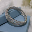 3.2 Carat Cluster Diamond Bracelet in White Gold