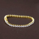 15 Cent Each Round Cut Lab Grown Diamond Tennis Bracelet