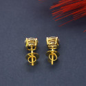 Round Brilliant Shape Diamond Studs Earring Screw Back Earring 