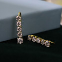 2.7 CT Round Brilliant Cut Lab Grown Diamond Two Sets of Dangle Diamond Earring 